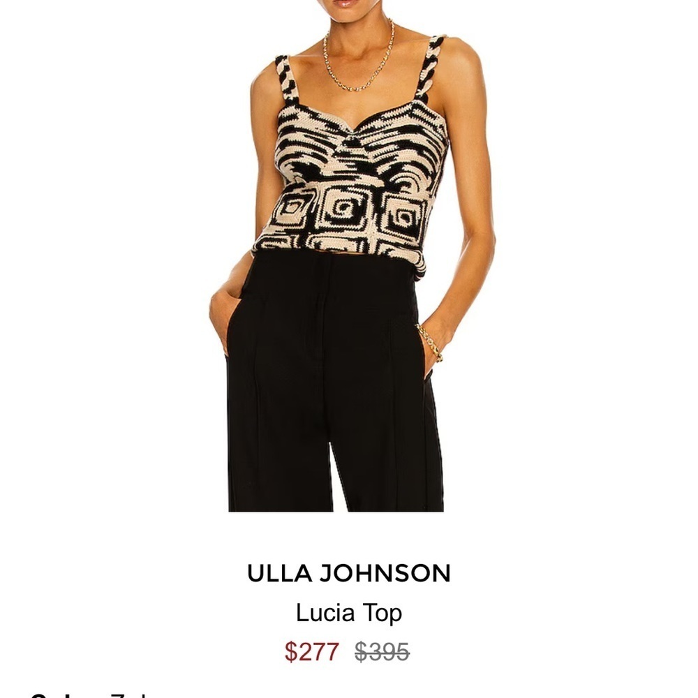 ULLA JOHMSON LUCIA CROCHET TANK TOP. Size small. Like new condition.